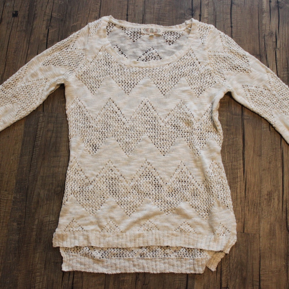 Pink Rose Knitted Sweater Large